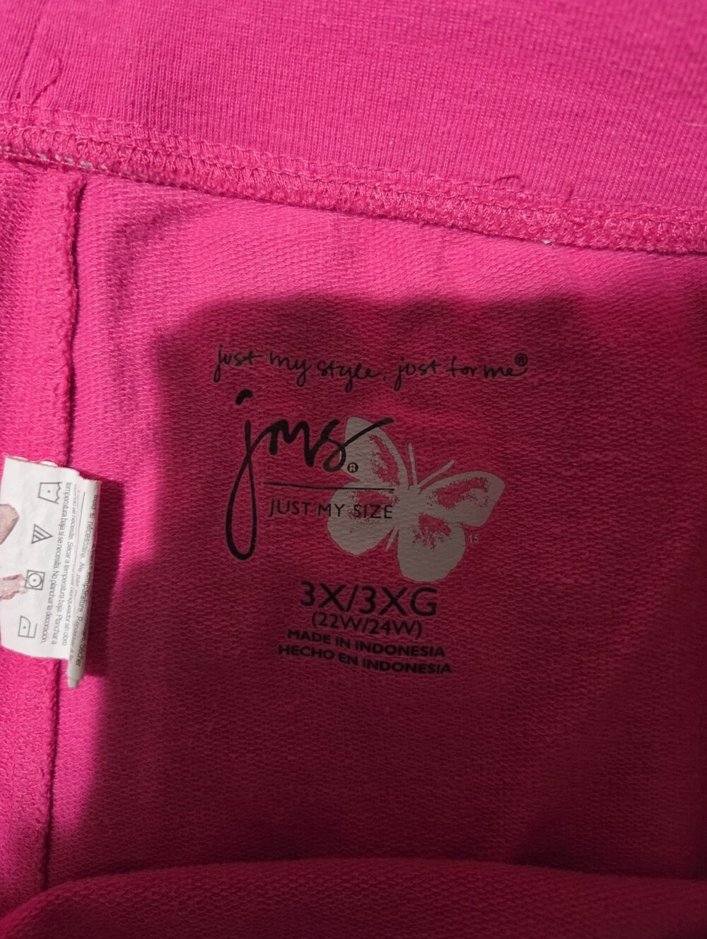 Just My Size Hot Pink Drawstring Bermuda Shorts - Picture 4 of 6